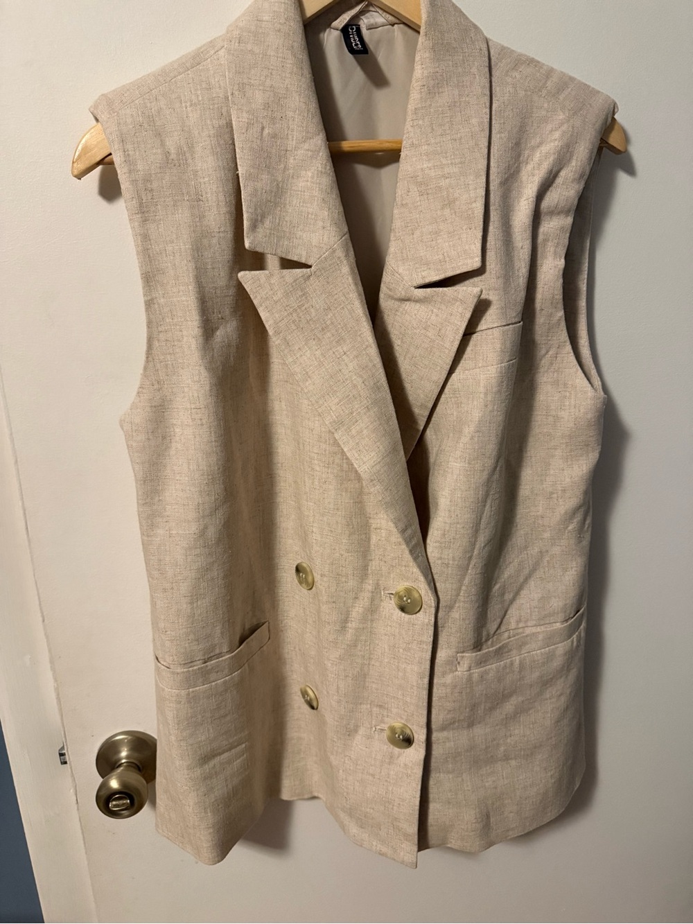 H&M Linen Sleeveless Vest Blazer